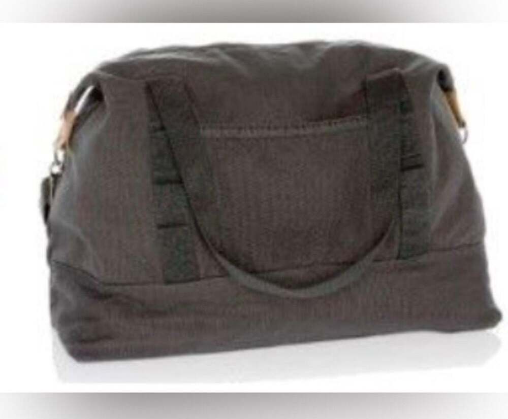 Thirty-One Retro Metro Weekender City Charcoal Canvas Duffel Bag